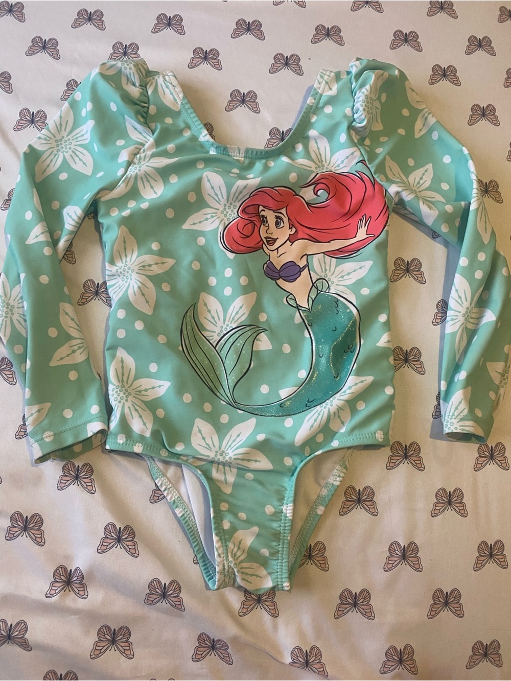 Ariel the little mermaid 4T long sleeve swimsuit